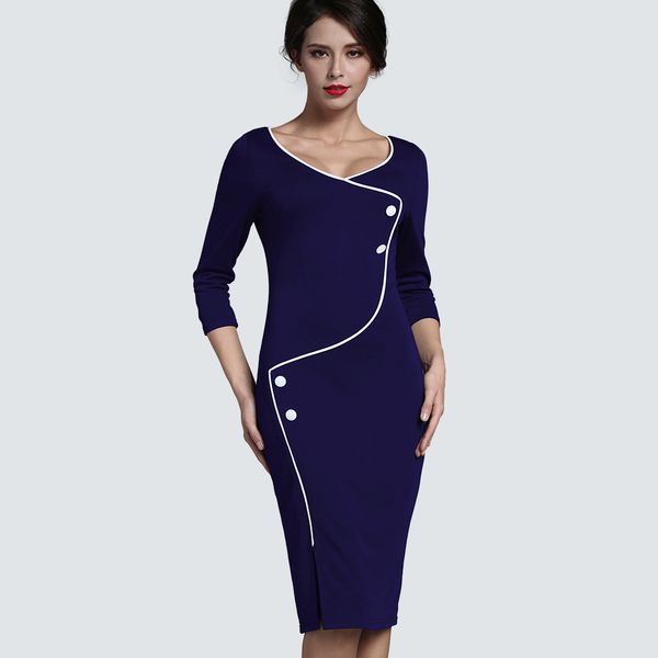 dresses autumn optional illusion slim fitted midi robe business women office v neck back zipper buttons split pencil hb329, Black;gray
dresses autumn optional illusion slim fitted midi robe business women office v neck back zipper buttons split pencil hb329, Black;gray