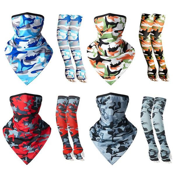 summer uv protection face cover neck gaiter scarf with ice silk cooling arm sleeves outdoor suncreen windproof elbow & knee pads, Black;gray
summer uv protection face cover neck gaiter scarf with ice silk cooling arm sleeves outdoor suncreen windproof elbow & knee pads, Black;gray