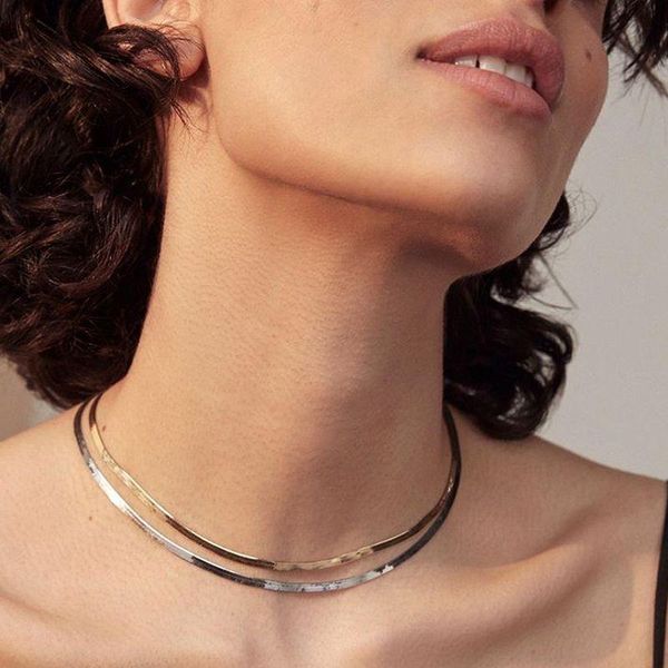 chokers vintage snake bone chain choker for women contracted brief paragraph flat collarbone fashion jewelry accessories, Golden;silver
chokers vintage snake bone chain choker for women contracted brief paragraph flat collarbone fashion jewelry accessories, Golden;silver