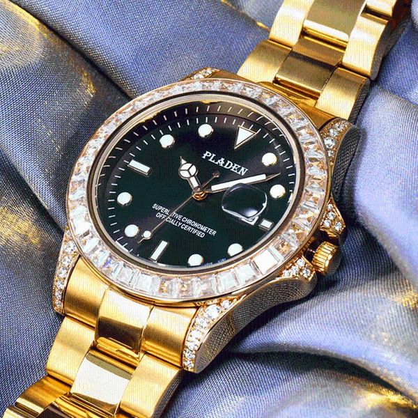 wristwatches 2021 pladen gold men watch diamond luxury original water proof male wristwatch watchband luminous calendar quartz relogio, Slivery;brown
wristwatches 2021 pladen gold men watch diamond luxury original water proof male wristwatch watchband luminous calendar quartz relogio, Slivery;brown