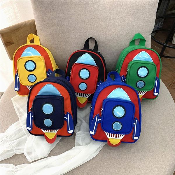 school bags canvas rocket shape kindergarten backpack 2021 contrast color cartoon children's schoolbag customizable
school bags canvas rocket shape kindergarten backpack 2021 contrast color cartoon children's schoolbag customizable