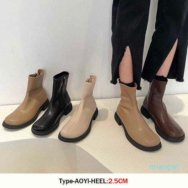 autumn women fashion boot med heel leather platform sock shoes calf ies chelsea 211018, Black
autumn women fashion boot med heel leather platform sock shoes calf ies chelsea 211018, Black