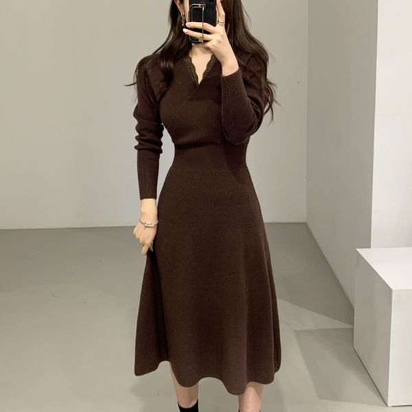 dress autumn winter women korean v-neck full sleeve a-line high waist ladies knit sweater elegant casual knitwear 6x4n, Black;gray
dress autumn winter women korean v-neck full sleeve a-line high waist ladies knit sweater elegant casual knitwear 6x4n, Black;gray