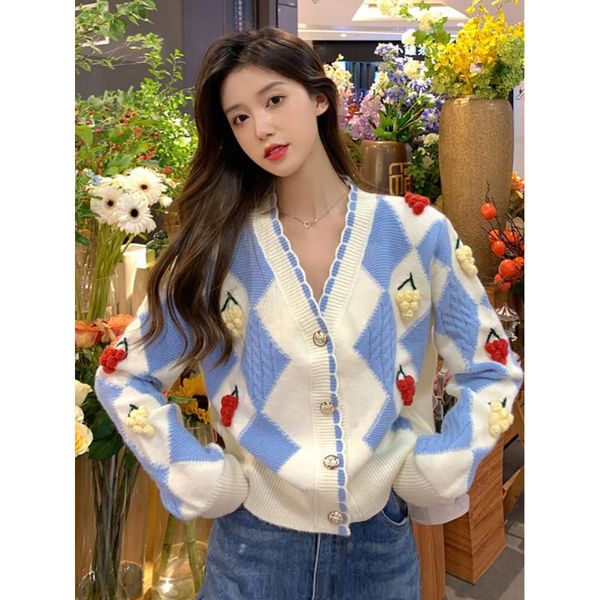 women's knits & tees sweet cute women plaid knitwear cardigan autumn loose fashion student campus youth daily casual outfit female knit, White
women's knits & tees sweet cute women plaid knitwear cardigan autumn loose fashion student campus youth daily casual outfit female knit, White