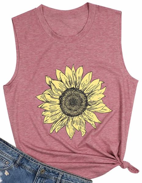 women's tanks & camis sunflower graphic tank cute tee girls casual sleeveless o neck t shirt women clothes round vest, White
women's tanks & camis sunflower graphic tank cute tee girls casual sleeveless o neck t shirt women clothes round vest, White
