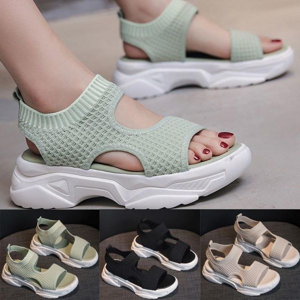 summer thick bottom comfortable breathable solid color mesh slip-on sandals fashion beach casual women's shoes, Black
summer thick bottom comfortable breathable solid color mesh slip-on sandals fashion beach casual women's shoes, Black