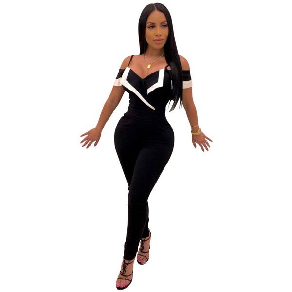 women's jumpsuits & rompers echoine deep v ruffled off the shoulder jumpsuit female sling backless overall slim bodycon ladies clothing, Black;white
women's jumpsuits & rompers echoine deep v ruffled off the shoulder jumpsuit female sling backless overall slim bodycon ladies clothing, Black;white