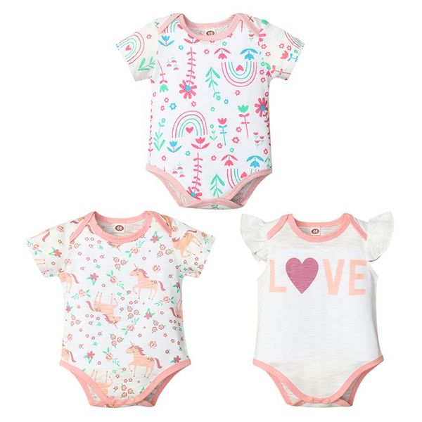 bobora 2021 summer baby short-sleeved romper boys girls cotton print born infant soft bodysuit three-piece set rompers, Blue
bobora 2021 summer baby short-sleeved romper boys girls cotton print born infant soft bodysuit three-piece set rompers, Blue