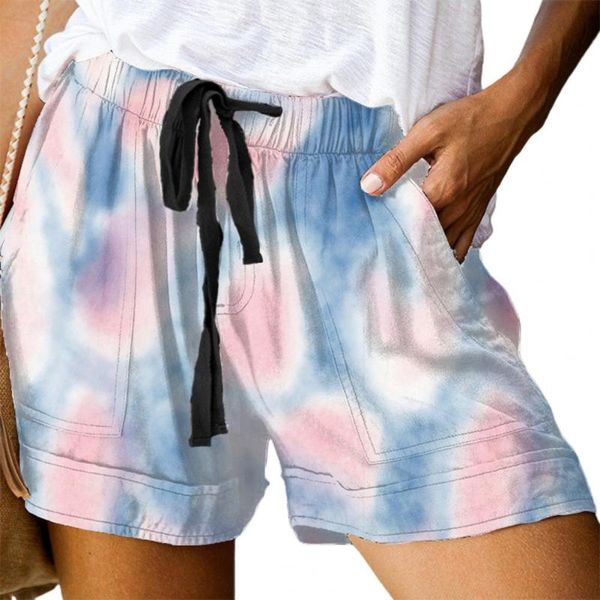 women's shorts 50% dropwomen tie-dye printed casual wide-leg daily wear and comfortable, White;black
