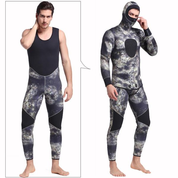 sbart spearfishing neoprene camouflage stretch 5mm two piece farmer john wetsuit with hood camo wet suit fullsuit jumpsuit mens swim wear
sbart spearfishing neoprene camouflage stretch 5mm two piece farmer john wetsuit with hood camo wet suit fullsuit jumpsuit mens swim wear