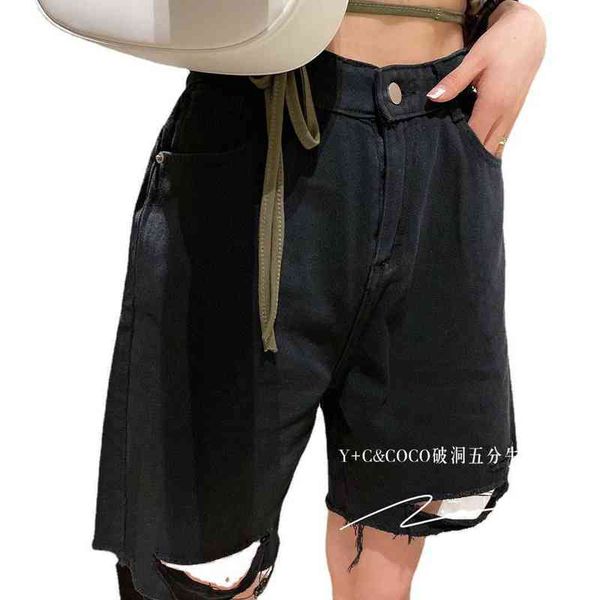 + c y & coco split jeans 2021 summer high waist loose thin fashion women's shorts, Blue
+ c y & coco split jeans 2021 summer high waist loose thin fashion women's shorts, Blue
