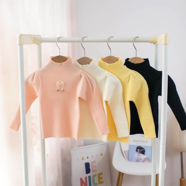 pullover 12m-5 years 4 colors infant solid color sweater baby girls autumn and winter puff sleeve half collar with bow appliques, Blue
pullover 12m-5 years 4 colors infant solid color sweater baby girls autumn and winter puff sleeve half collar with bow appliques, Blue