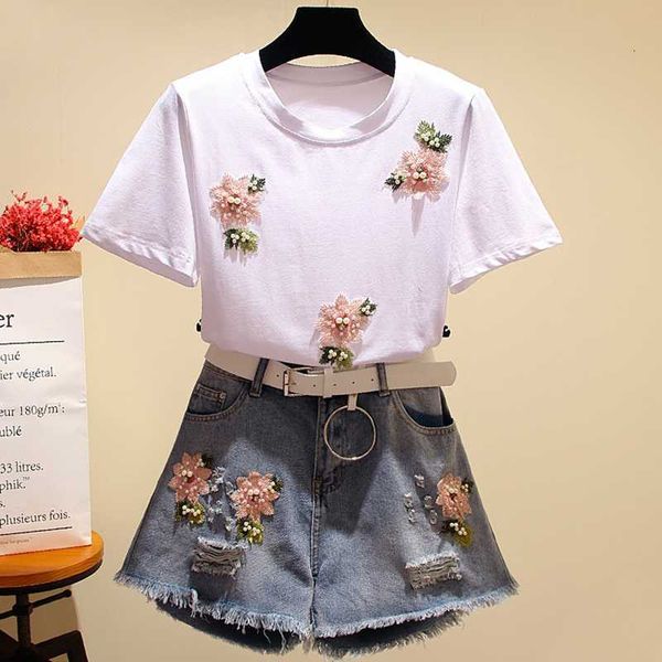 women's tracksuits 5xl plus big size women set clothing spring autumn summer feminina two pieces suits white t-shirt denim shorts femal, Gray
women's tracksuits 5xl plus big size women set clothing spring autumn summer feminina two pieces suits white t-shirt denim shorts femal, Gray