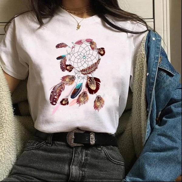 clothes tees graphic printing elegant womens flower vintage feather floral cute female t shirt, White
clothes tees graphic printing elegant womens flower vintage feather floral cute female t shirt, White