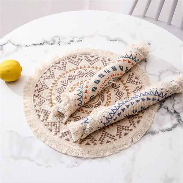 mats & pads ins round cotton linen woven placemats bohemian tassels table insulation flower mat rustic farmhouse decor po props
mats & pads ins round cotton linen woven placemats bohemian tassels table insulation flower mat rustic farmhouse decor po props