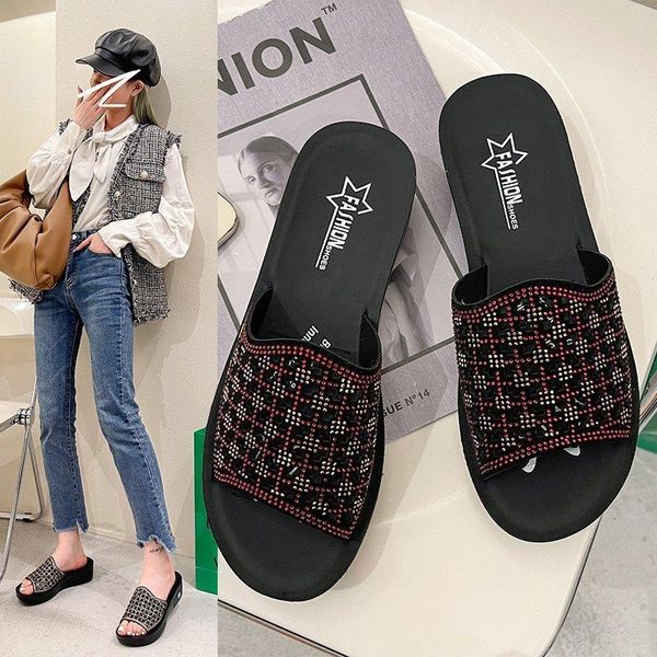 slippers women 's wedges slipper leather high up in sandals female antiskid mother size 35--41 s2jh, Black
slippers women 's wedges slipper leather high up in sandals female antiskid mother size 35--41 s2jh, Black