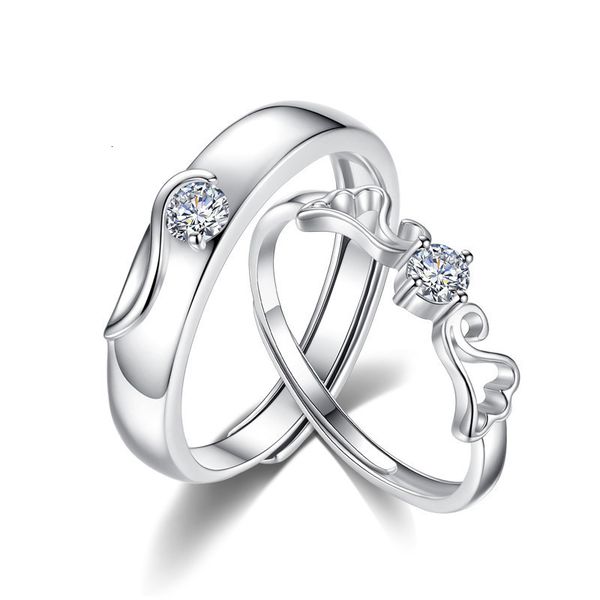 luxury rings s925 silver angel wing couple ring with adjustable opening for men and women
luxury rings s925 silver angel wing couple ring with adjustable opening for men and women