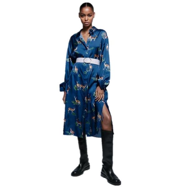 casual dresses 2021 flowy animal print belt satin dress women long sleeve tied cuffs vintage shirt female chic hidden button vestido, Black;gray
casual dresses 2021 flowy animal print belt satin dress women long sleeve tied cuffs vintage shirt female chic hidden button vestido, Black;gray