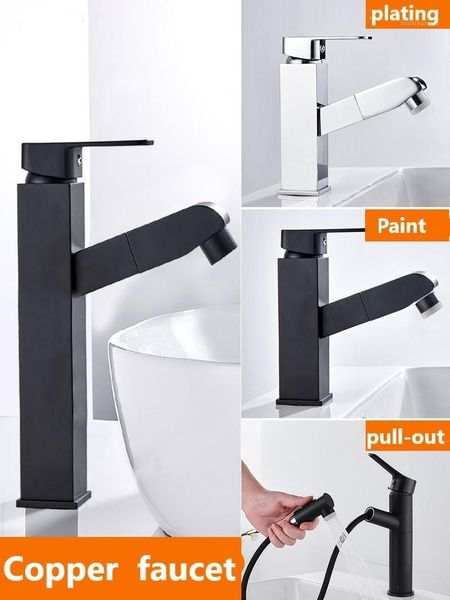 copper pull-out faucet above counter basin sink & cold retractable bathroom black1
copper pull-out faucet above counter basin sink & cold retractable bathroom black1