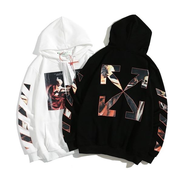 plush new off 21ss white style caravaggio religious round neck casual loose hoodie, Black
plush new off 21ss white style caravaggio religious round neck casual loose hoodie, Black