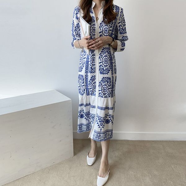 dresses spring summer women vintage shirt flower printed korean style single-breasted v-neck loose waist elegant midi, Black;gray
dresses spring summer women vintage shirt flower printed korean style single-breasted v-neck loose waist elegant midi, Black;gray
