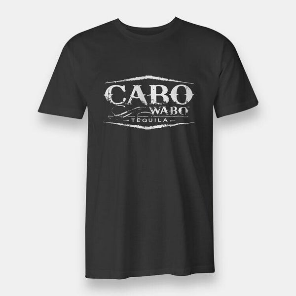tequila cabo wabo men's t-shirt black, White;black