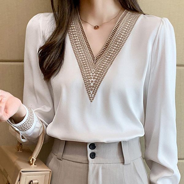 women's blouses & shirts zoki white elegant blouse women slim fit embroidery v neck design long sleeve stylish female street summer fa
women's blouses & shirts zoki white elegant blouse women slim fit embroidery v neck design long sleeve stylish female street summer fa