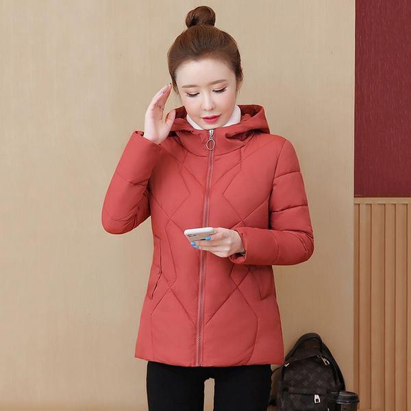 women's down & parkas cotton-padded clothing 2021 winter women coat slim cotton female short zipper hooded outwear ladies hiver, Black
women's down & parkas cotton-padded clothing 2021 winter women coat slim cotton female short zipper hooded outwear ladies hiver, Black