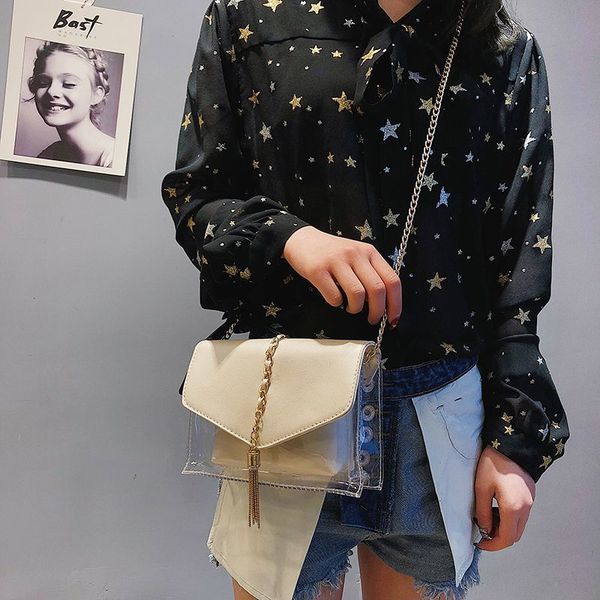 2020 brand fashion luxury tassel chic chain womens shoulder plastic jelly transparent composite handbags crossbody bags beige
2020 brand fashion luxury tassel chic chain womens shoulder plastic jelly transparent composite handbags crossbody bags beige