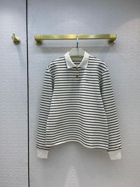 women's polos black striped knitted shirt 3d cut lapel long sleeve 100% cotton autumn 2021, White
women's polos black striped knitted shirt 3d cut lapel long sleeve 100% cotton autumn 2021, White