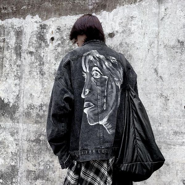 men's jackets european and american street fashion youth personality avatar art graffiti denim jacket trendy men loose chaqueta hombre, Black;brown
men's jackets european and american street fashion youth personality avatar art graffiti denim jacket trendy men loose chaqueta hombre, Black;brown