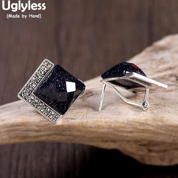 uglyless faceted shinning aventurine square studs earrings for women real 925 silver ear clips marcasite ethnic jewelry stud, Golden;silver
uglyless faceted shinning aventurine square studs earrings for women real 925 silver ear clips marcasite ethnic jewelry stud, Golden;silver