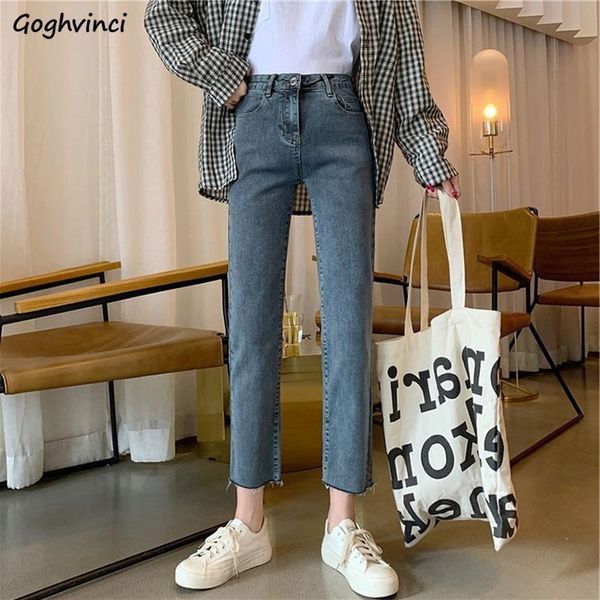 women jeans casual ankle-length soft straight high waist button placket fashion all-match korean style simple ulzzang chic women's, Blue
women jeans casual ankle-length soft straight high waist button placket fashion all-match korean style simple ulzzang chic women's, Blue