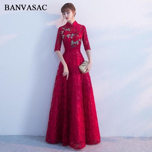 party dresses banvasac vintage high neck lace flowers embroidery a line long evening half sleeve sash prom gowns, White;black
party dresses banvasac vintage high neck lace flowers embroidery a line long evening half sleeve sash prom gowns, White;black
