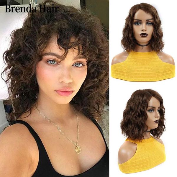 short curly bob part lace wigs for women 12inch brown wig 150% density brazilian human hair, Black;brown
short curly bob part lace wigs for women 12inch brown wig 150% density brazilian human hair, Black;brown