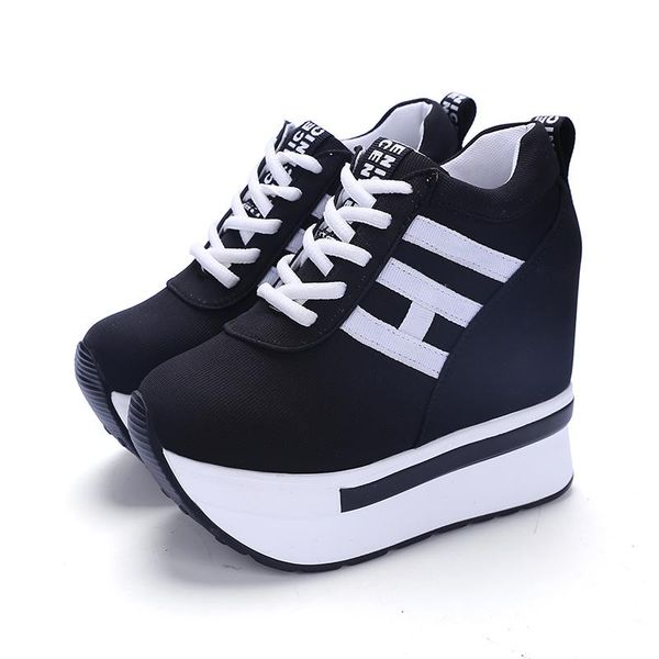 dress shoes women casual fashion height increasing breathable lace-up wedges platform canvas 12cm, Black
dress shoes women casual fashion height increasing breathable lace-up wedges platform canvas 12cm, Black
