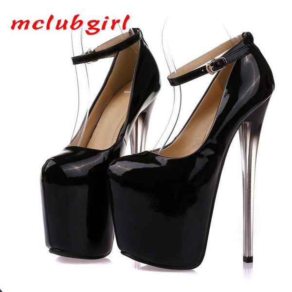 dress shoes mclubgirl 19cm 2021 spring high-heeled patent leather shallow mouth women's nightclub waterproof platform mjl, Black
dress shoes mclubgirl 19cm 2021 spring high-heeled patent leather shallow mouth women's nightclub waterproof platform mjl, Black