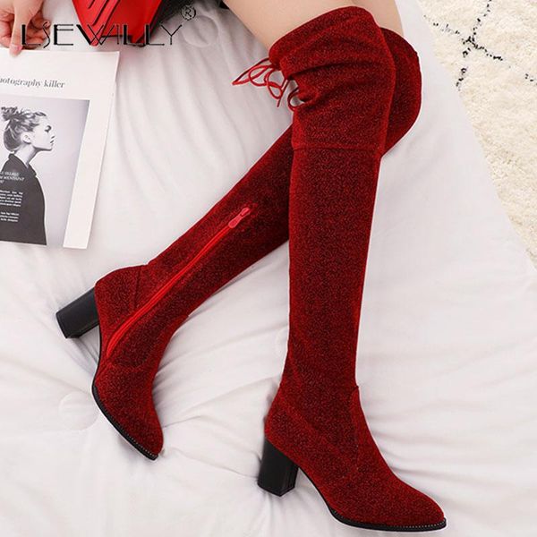 boots lsewilly size 34-43 women winter high warm fur silver blue strength over the knee thick heel, Black
boots lsewilly size 34-43 women winter high warm fur silver blue strength over the knee thick heel, Black