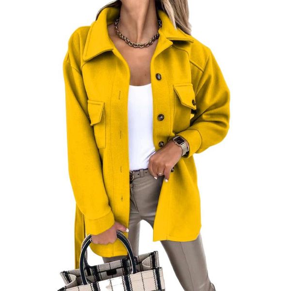 women's wool & blends women autumn turn-down collar belt woolen coat loose vintage long sleeve side pockets female overcoat solid lapel, Black
women's wool & blends women autumn turn-down collar belt woolen coat loose vintage long sleeve side pockets female overcoat solid lapel, Black