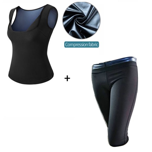 (vest+pant) neoprene body shaper women's waist trainer slimming pants & vest super stretch super lose weight control pant 210402, Black;white
(vest+pant) neoprene body shaper women's waist trainer slimming pants & vest super stretch super lose weight control pant 210402, Black;white