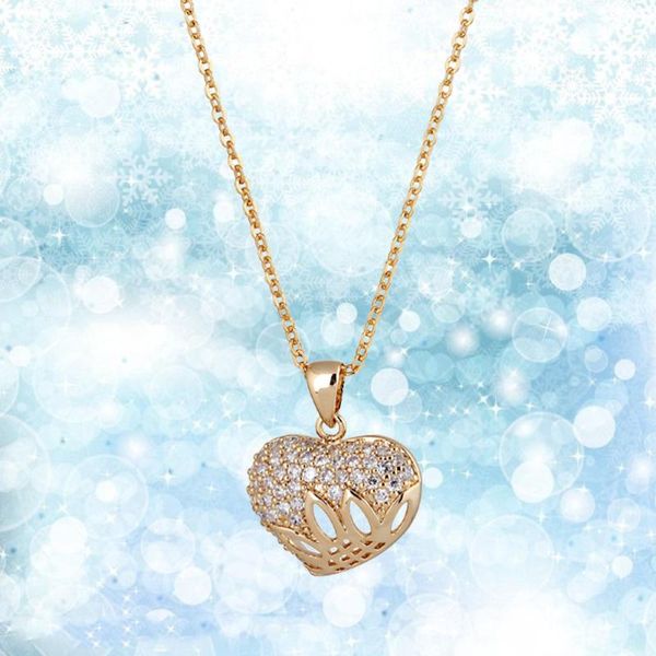 zircons heart pendant necklace elegant flower hollow out fashion jewelry(golden) necklaces, Silver
zircons heart pendant necklace elegant flower hollow out fashion jewelry(golden) necklaces, Silver