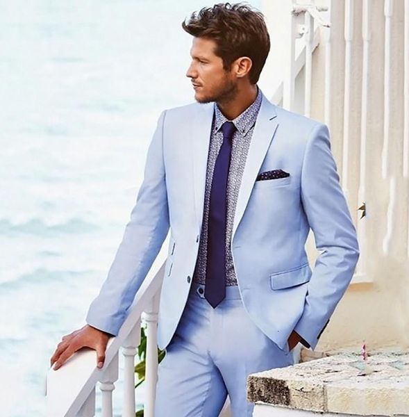 men's suits & blazers light blue suit men casual beach wedding for custom groom man ternos 2 pieces with pants prom 193y, White;black
men's suits & blazers light blue suit men casual beach wedding for custom groom man ternos 2 pieces with pants prom 193y, White;black