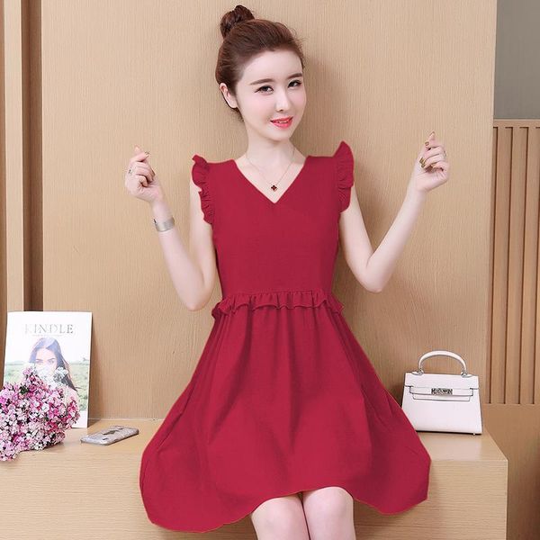 casual dresses sleeveless dress women 2021 fashion loose spring and summer temperament chiffon pure color western style, Black;gray
casual dresses sleeveless dress women 2021 fashion loose spring and summer temperament chiffon pure color western style, Black;gray