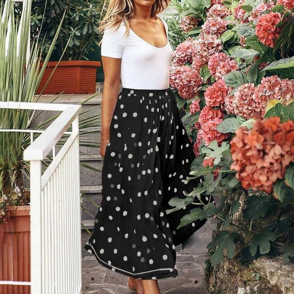 summer bohemian maxi long skirts zanzea women elastic waist polk dots beach casual party skirt female jupe s-5xl, Black
summer bohemian maxi long skirts zanzea women elastic waist polk dots beach casual party skirt female jupe s-5xl, Black
