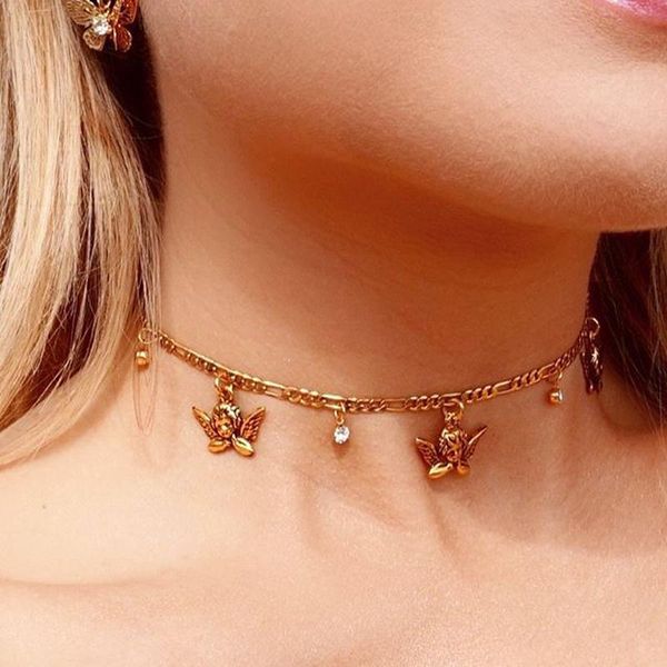 chokers vintage gothic wing angel choker necklace for women punk crystal retro neck chain hip hop collar trendy jewelry, Golden;silver
chokers vintage gothic wing angel choker necklace for women punk crystal retro neck chain hip hop collar trendy jewelry, Golden;silver