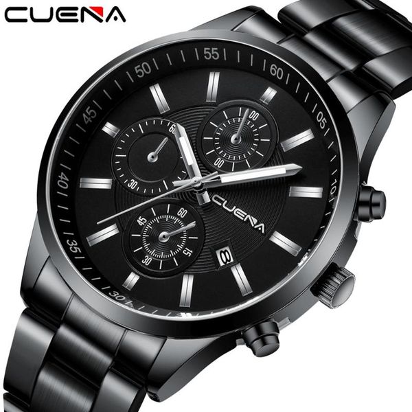 wristwatches cuena fashion men watch black silver steel business date waterproof mens analog quartz wrist for man gift reloj hombre, Slivery;brown
wristwatches cuena fashion men watch black silver steel business date waterproof mens analog quartz wrist for man gift reloj hombre, Slivery;brown