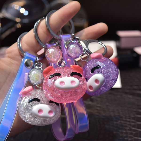 2021 fashion keychain cartoon zodiac doll acrylic ice crystal pig key chain bag pendant, Silver 
2021 fashion keychain cartoon zodiac doll acrylic ice crystal pig key chain bag pendant, Silver