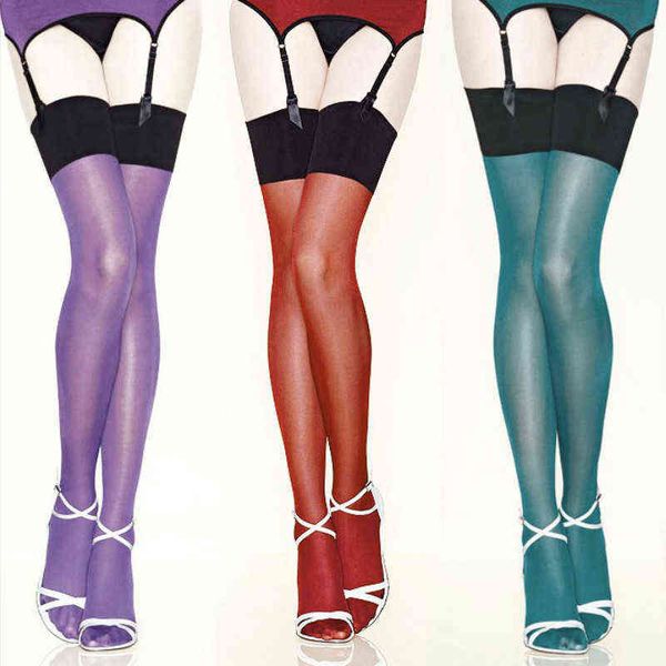 30d women contrast thigh high stockings multicolor sheer stay up vintage long shiny glossy over knee oil flashing leggings y1119, Black;white
30d women contrast thigh high stockings multicolor sheer stay up vintage long shiny glossy over knee oil flashing leggings y1119, Black;white