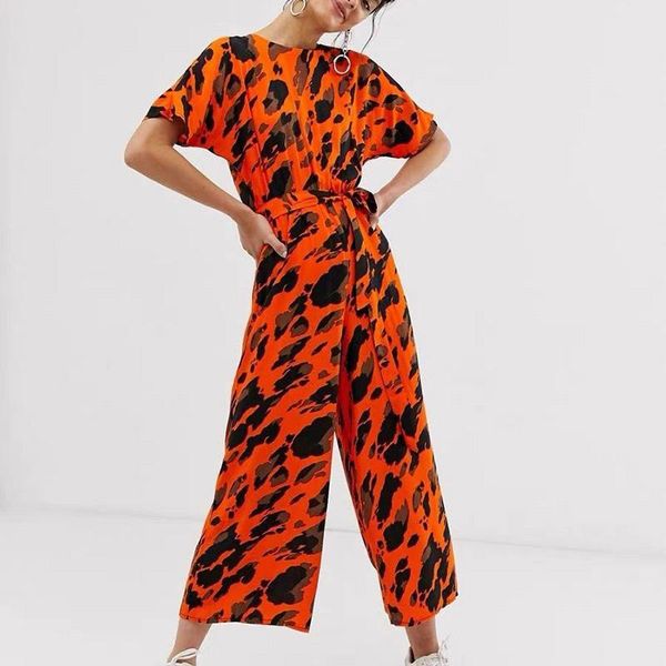 women jumpsuits rompers summer casual print o-neck overalls jumpsuit short sleeve wide leg loose with belt women's &, Black;white
women jumpsuits rompers summer casual print o-neck overalls jumpsuit short sleeve wide leg loose with belt women's &, Black;white