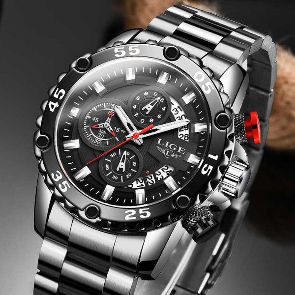 mens watches brand luxury lige fashion watch men waterproof sport quartz style men's all steel big dial calendar clock 210527, Slivery;brown
mens watches brand luxury lige fashion watch men waterproof sport quartz style men's all steel big dial calendar clock 210527, Slivery;brown